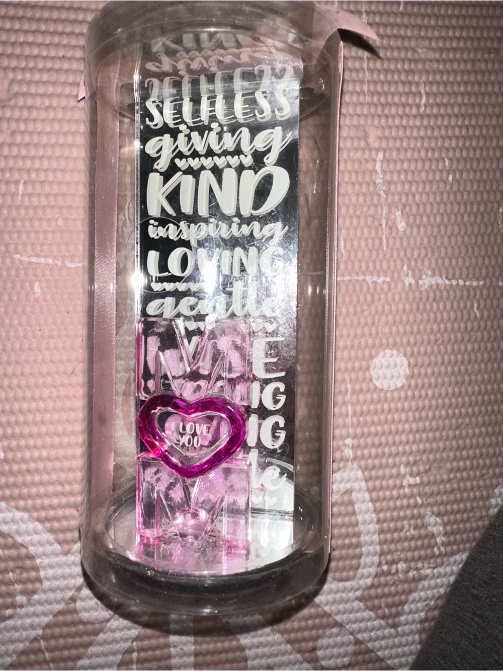 Pink 'I Love You' Mom Trinket - New - Picture 2 of 3
